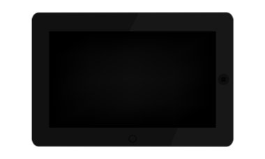 Beyaz arkaplanda tablet