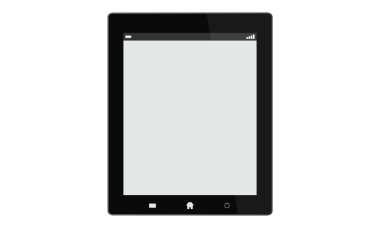 Beyaz arkaplanda tablet