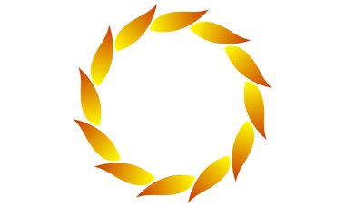 Beyaz bir arka plan üzerinde gösterilen güneş