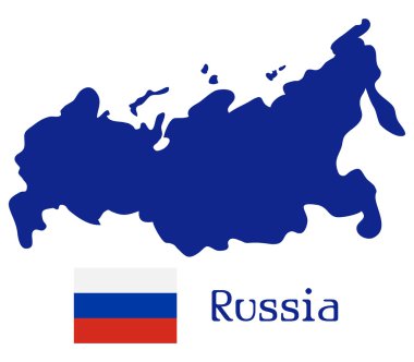 Rusya harita üzerinde beyaz bir arka plan