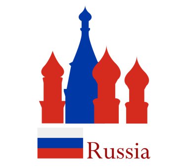 Rusya harita üzerinde beyaz bir arka plan