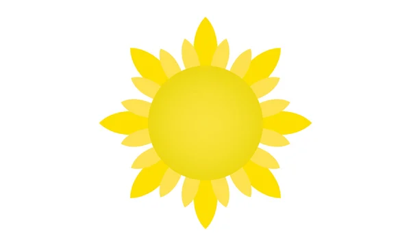 Sun on white background — Stock Photo, Image