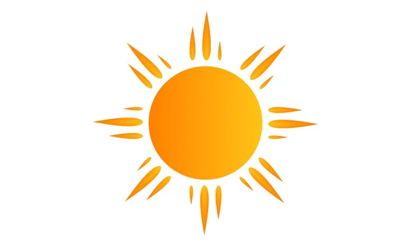 白い背景の上の太陽 — ストック写真