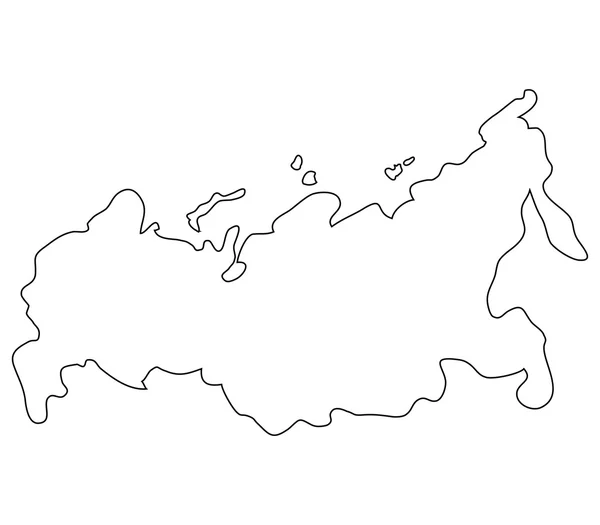 Russia map on a white background — Stock Photo, Image