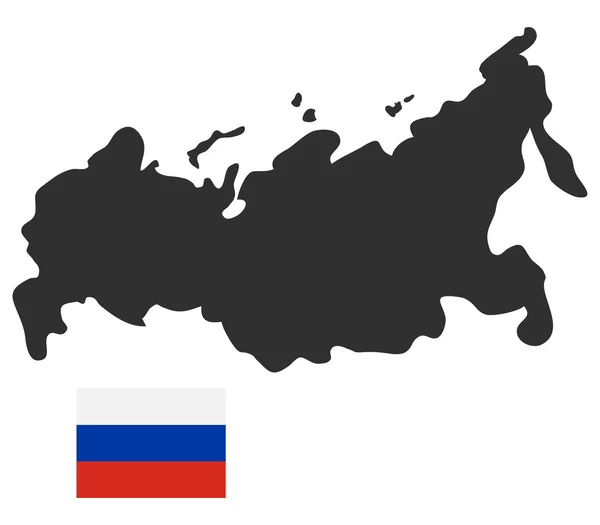 Росія карту на білому фоні — стокове фото