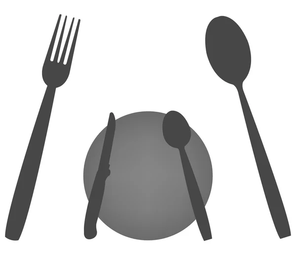 Flatware on white background — Stock Photo, Image