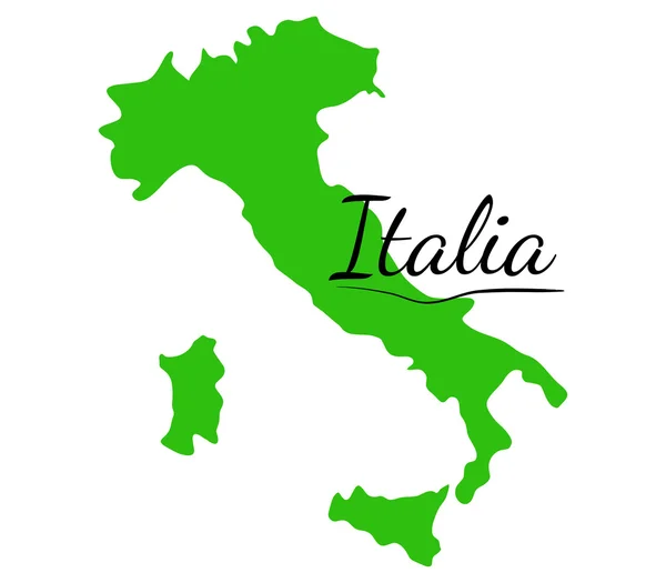 Χάρτη της Ιταλίας σε άσπρο φόντο — Φωτογραφία Αρχείου