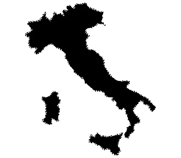 Mapa Itália no fundo branco — Fotografia de Stock