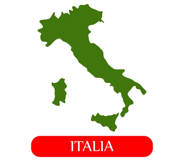 Map Italy on white background — Stock Photo, Image