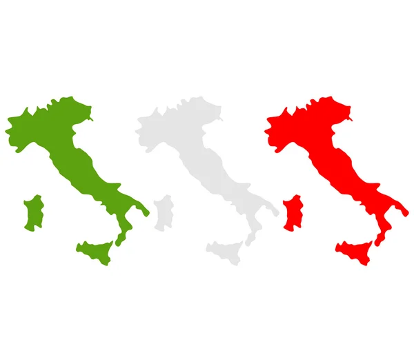 Italiaanse vlag op een witte achtergrond — Stockfoto