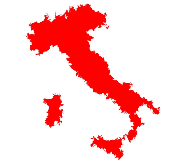 Mapa Itália no fundo branco — Fotografia de Stock