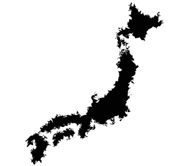 Japonya harita üzerinde beyaz bir arka plan