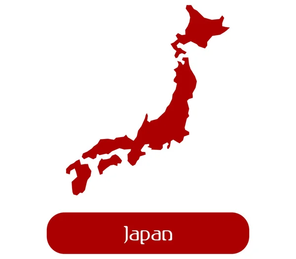 Japonya harita üzerinde beyaz bir arka plan — Stok fotoğraf