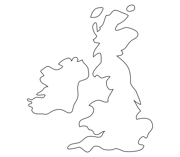 Великая британская карта на белом фоне — стоковое фото
