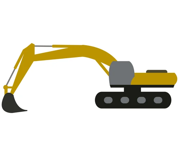 Excavator on white background — Stock Photo, Image