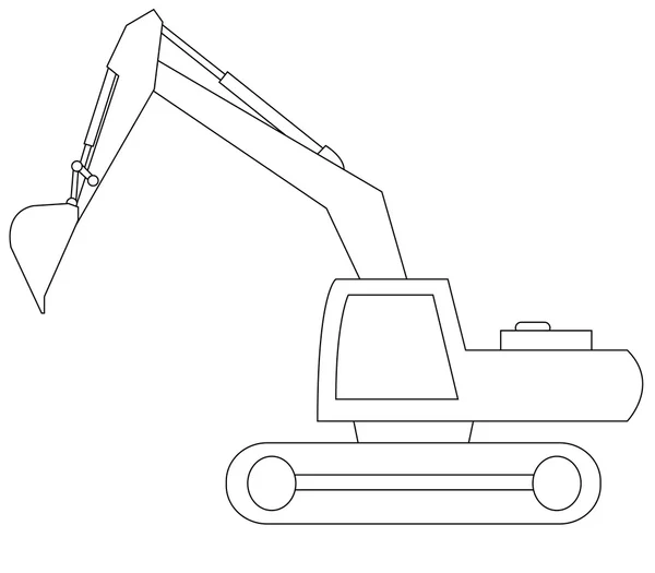 Excavator on white background — Stock Photo, Image