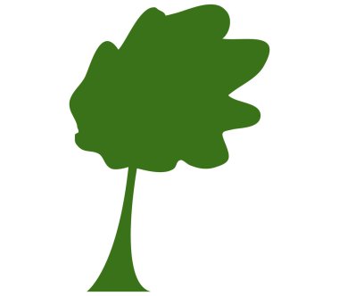 Beyaz arkaplanda ağaç