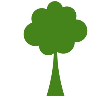 Beyaz arkaplanda ağaç