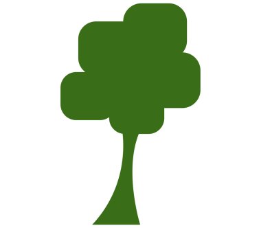 Beyaz arkaplanda ağaç