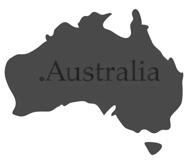 Australia mappa su sfondo bianco — Foto Stock