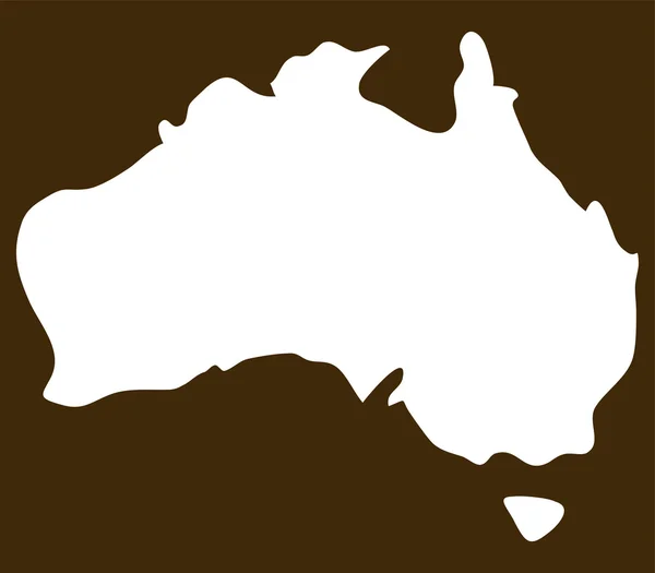 Australia mappa su sfondo bianco — Foto Stock