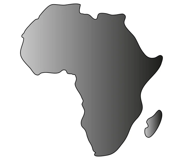 Afrika-Karte auf weißem Hintergrund — Stockfoto