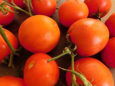 ahşap taban üzerinde yemek için domates