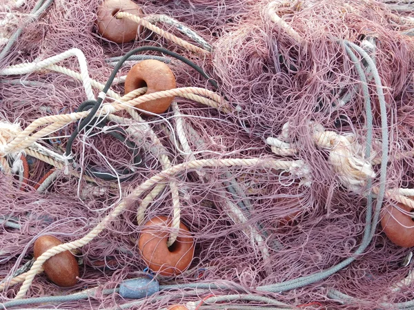 Fishing net on the boat Royalty Free Stock Images