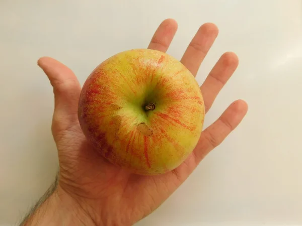 Frutta in mano da mangiare — Foto Stock
