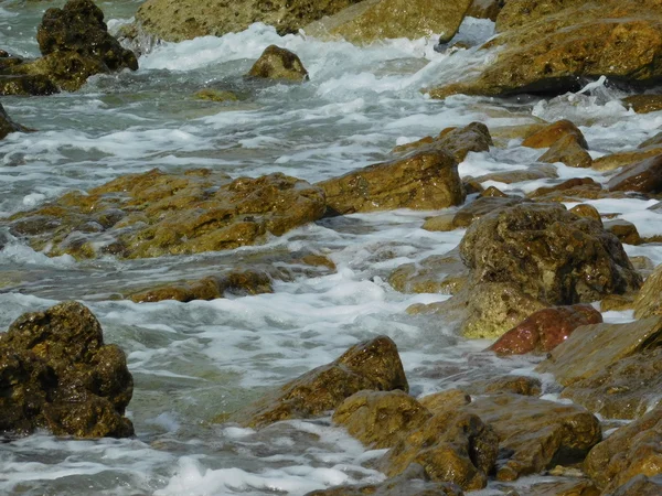 Sea and waves on the beach pool — Stock Photo, Image