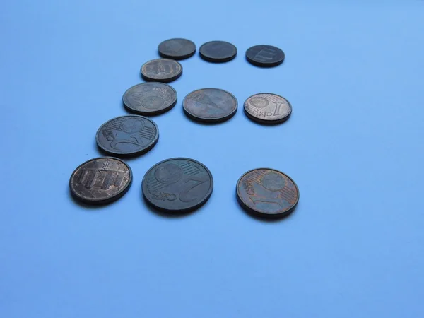 Κέρμα ευρώ στο τραπέζι — Φωτογραφία Αρχείου