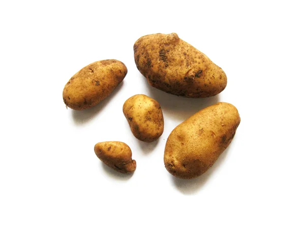 Batatas para comer em um fundo branco — Fotografia de Stock