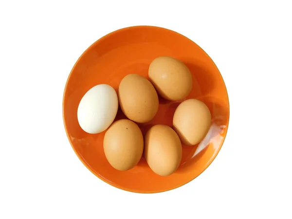 Eieren eten op witte achtergrond — Stockfoto