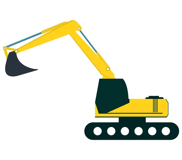 Excavator on white background — Stock Photo, Image