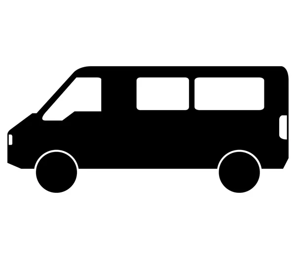 Van auf weißem Hintergrund — Stockfoto