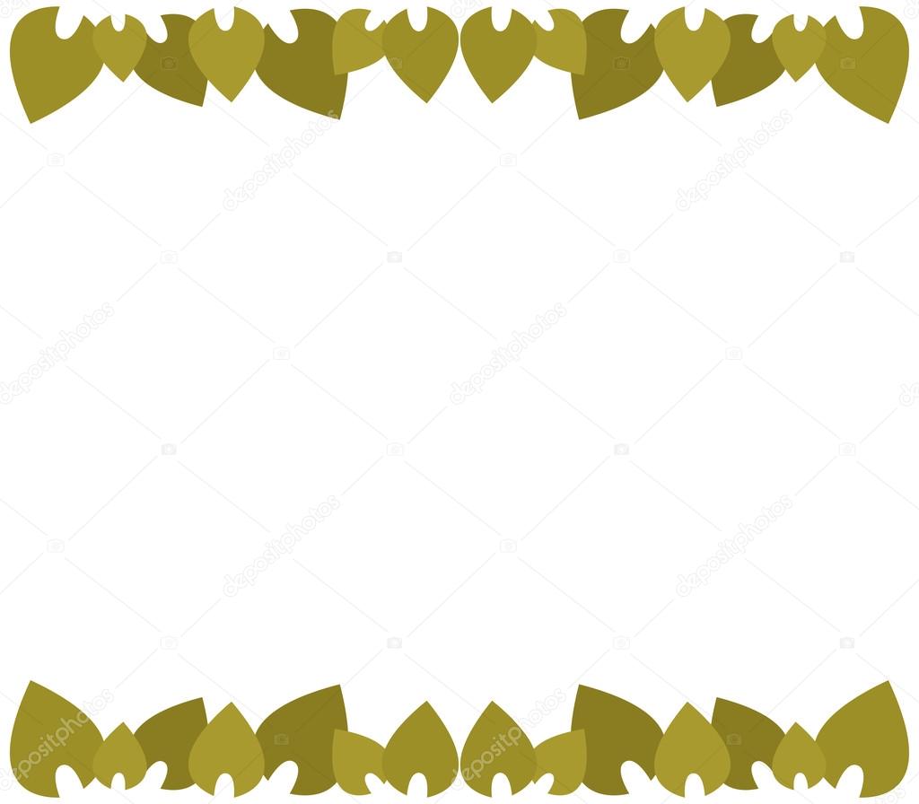 Leaves on a white background