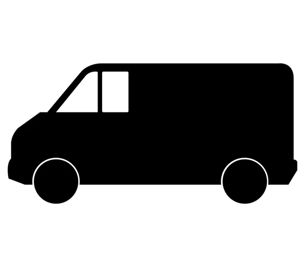 Van illustrated on white background — Stock Photo, Image