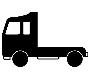 kamyon beyaz arkaplanda izole edildi