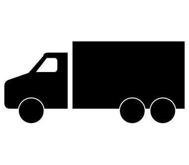 kamyon beyaz arkaplanda izole edildi