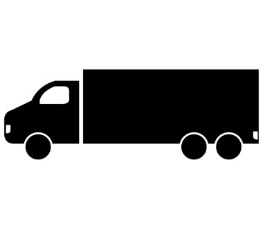 kamyon beyaz arkaplanda izole edildi