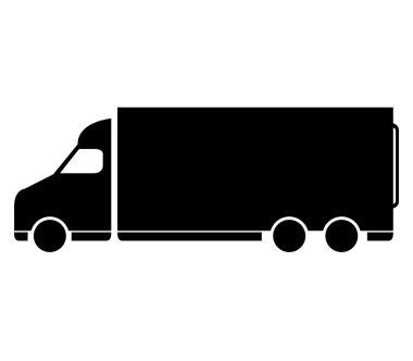 kamyon beyaz arkaplanda izole edildi