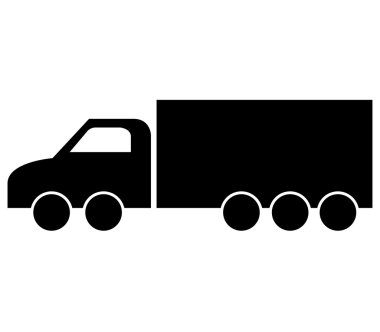 kamyon beyaz arkaplanda izole edildi