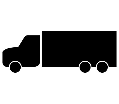 kamyon beyaz arkaplanda izole edildi