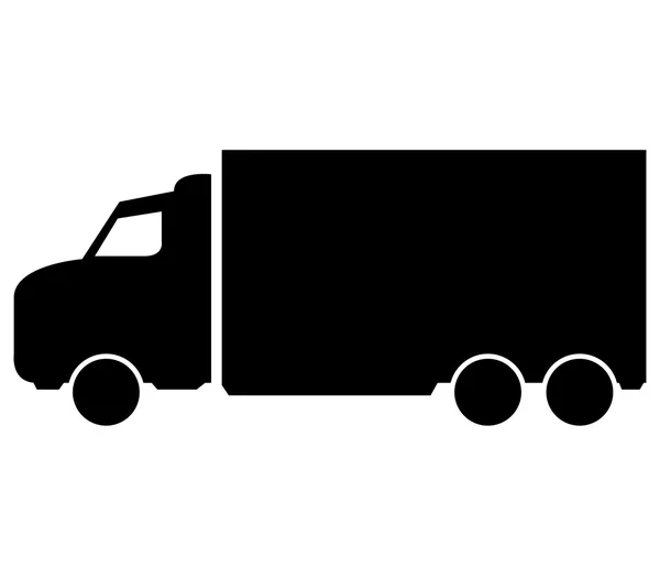 Lastbil isolerad på vit bakgrund — Stockfoto