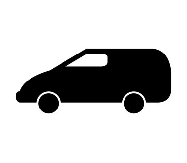 Beyaz arka plan üzerinde gösterilen simge araba