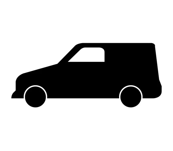 Иконка автомобиль, изображенная на белом фоне — стоковое фото