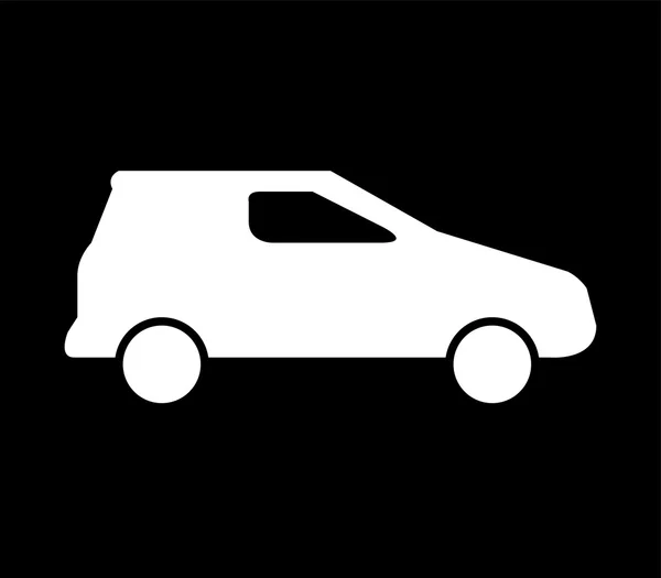 Icona auto illustrato su sfondo bianco — Foto Stock