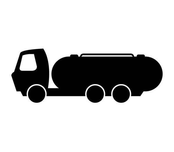 Іконка танкерної вантажівки на білому тлі — стокове фото