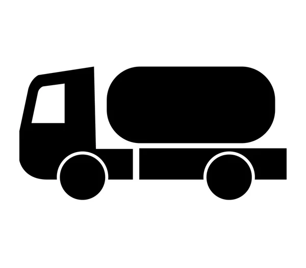 Icona camion cisterna su sfondo bianco — Foto Stock