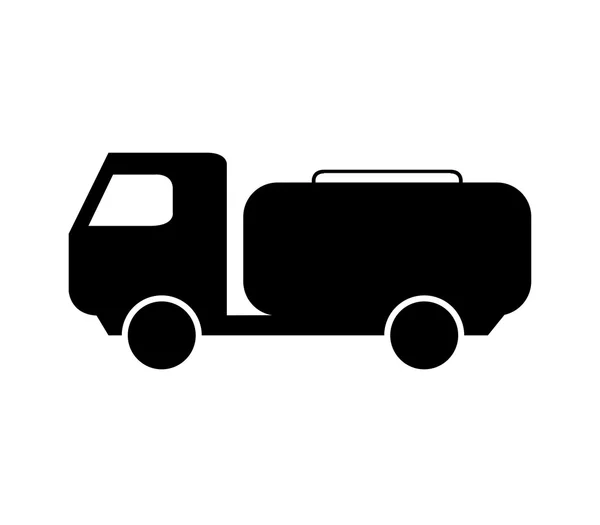 Samochód ciężarowy cysterna ikona na białym tle — Zdjęcie stockowe